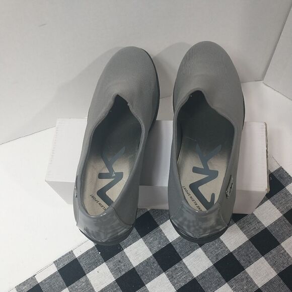 ANNE KLEIN SPORT WOMANS SHOES SLIP-ON SNEAKERS WEDGE GRAY 9.5M - Picture 7 of 11